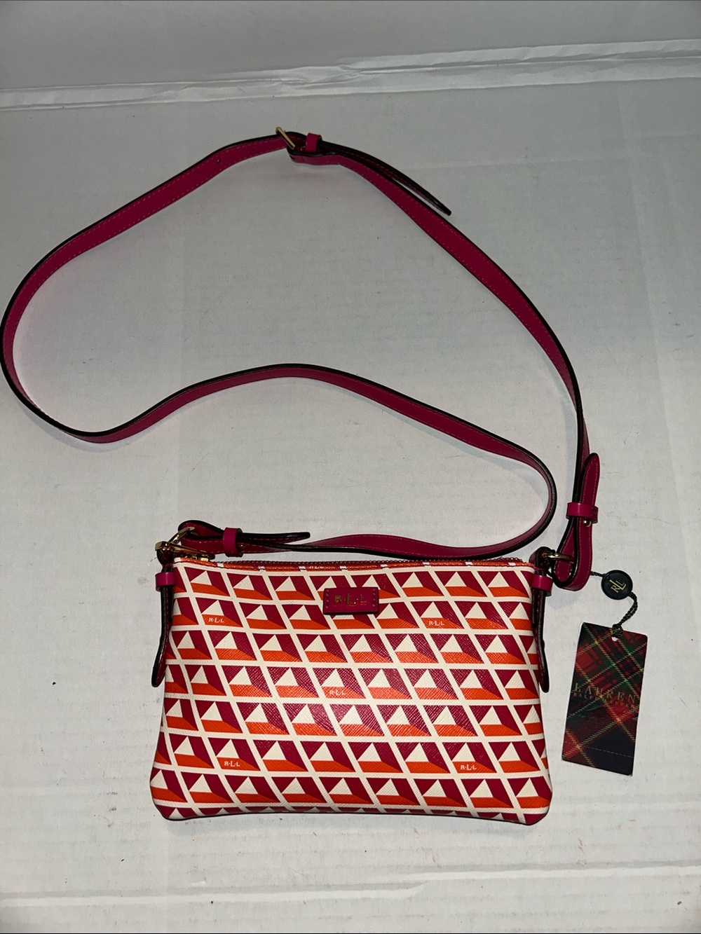 Lauren Ralph Lauren Romilly Tile Small Crossbody NEW